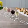 Gabarito Transparente de Acrílico Personalizado com 4 Furos para Pás de Voo Suporte para Taças de Vinho Adequado para Casa KTV Bar de Música Restaurante
