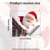 Adesivo de Janela Eletrostático de Natal Papai Noel Subindo no Telhado Cena de Inverno com Neve Padrão Adesivo Decorativo para Janela de Vidro Porta de Armário