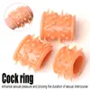Anel Peniano com Contas, Brinquedo Sexual Adulto, Manga de Silicone para Pênis Vestível, Anel Higiênico, Masturbador Masculino, Atacado