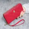 Nova carteira de pulso feminina estilo Chanel fresh de luxo leve europeia e americana, porta-cartões, multi-cartões, bolsa transfronteiriça para celular feminina