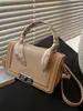 Bolsa de Mão Pequena Estilosa Nova da Primavera 2026 Bolsa Feminina Tendência Bolsa de Ombro Transversal Fashionable Bolsa de Mão Quadrada Pequena Chique