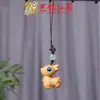 Cadena para Teléfono Móvil de Madera de Palisandro con Colgante de Ciervo de Cuerda Trenzada Yiming Xianyuan Borla Unidireccional Colgante de Coche de Ciervo Llavero para Bolsa