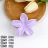 Popular Pinza para el Cabello de Plumeria para Estilo de Vacaciones en la Playa, Patrón Sencillo Degradado, Peinado Semirecogido para la Parte Trasera de la Cabeza, Pinza de Tiburón para Mujer