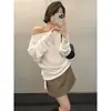 MMC Minimalista Relaxado Tricô de Um Ombro Casual Manga Morcego Cardigã Solto Estilo Outono 26 63M65269