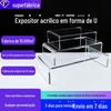 Suporte de Armazenamento Acrílico em Forma de U Divisória para Mesa de Trabalho Armário Geladeira Prateleira de Exibição para Elevação Transparente Prateleira de Exibição Casa