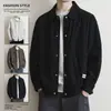 Jaqueta curta de veludo cotelê com lapela masculina plus size 45-150kg design solto moderno outono 2026 novo modelo