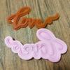 Nova forma diferente Inglês Carta LOVE Cake Decoração Ferramenta Chocolate Biscuit Molde de silicone