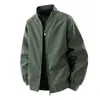 Chaqueta tipo cárdigan de alta gama, ligera, estilo simple de negocios para hombre, primavera/otoño, para el trabajo, al aire libre, cortavientos, con cuello de béisbol