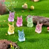 Micro-Paisaje Creativo Luminoso Canguro Lindo Jardinería Paisajismo Decoración DIY Accesorios para Colgar Mini Adornos de Escritorio