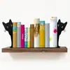 Conjunto de Suportes de Livro Gato Espião Mais Vendido Transfronteiriço, Ornamento Decorativo de Artesanato em Metal e Ferro, Suporte de Livro Gato Preto