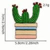Novos Adesivos Bordados de Tecido de Cacto Verde Patches de Planta Desenho Animado Acessórios para Roupas e Malas Etiquetas Bordadas para Computador