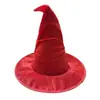 Chapéu de Bruxa de Renda Preta Gótica com Rosa Chapéu de Bruxa Chapéu de Mago Adorno para Cabeça Adereços Festa Halloween