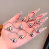 Xuxinhas de Cabelo Infantis Prateadas com Toque de Luxo, Cordões de Cabelo em Formato de Coração, Acessórios de Cabelo para Meninas, Pequenos Elásticos de Cabelo, Anéis de Polegar com Pérolas