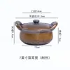 Olla de Barro Rústica de Cerámica Gruesa con Dos Asas y Tapa, Plato de Arroz Porcini Estilo Yunnan-Guizhou-Sichuan, Vajilla de Cerámica Especial