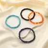 Moda europea y americana simple pulsera de ágata de cristal lujo ligero alto sentido pulsera tejida a mano con cuentas joyería mujeres al por mayor