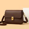 Bolsa Transversal Feminina de Couro Genuíno 2026 Novo Modelo Bolsa de Ombro Vintage de Alta Qualidade Versátil Couro Bovino de Primeira Camada Bolsa Quadrada Pequena