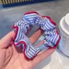 Elástico de Cabelo Azul Sal Marinho para Intestino Delgado para Mulheres, Elástico para Coque, Elástico para Rabo de Cavalo Baixo, Acessório de Cabelo Elástico Elegante Retrô