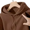 Moletom com Capuz de Veludo Plus Size Outono Inverno Masculino Estilo Coreano Solto Casual Tendência Versátil Cor Sólida Simples