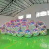 Bola Espelhada Inflável Colorida de PVC Bola Refletora a Laser Cenário Palco Layout Shopping Center Exibição Pendurada Inflável Externo