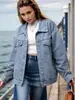 Fábrica de Origem de Jaqueta Jeans Personalizada para Mulheres Jaqueta Jeans para Mulheres Fábrica de Personalização em Pequenos Lotes ODM com Desenhos e Amostras