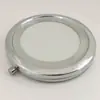 Espelho de Maquiagem Portátil Dupla Face Dobrável Metal Redondo Espelho de Brocado Song Base Tecido DIY Portátil Espelho de Cristal