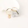 Llavero de Perro Creativo de Diamantes Completos de Venta Caliente Transfronteriza Colgante para Bolso Llavero Estilo Pareja Bulldog Francés Puesto Regalos Pequeños