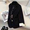 Chaqueta de Traje Negra para Mujer 2024 Primavera Nueva Estilo Coreano Sentido del Diseño Nicho Popular Elegante Slim Traje Este Año