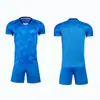 Novo Conjunto de Uniforme de Futebol, Secagem Rápida, Camisa de Treino Respirável, Manga Curta, Uniformes Esportivos para Time Masculino, Feminino e Infantil com Texto Impresso, Atacado
