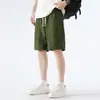 Nuevos Pantalones Cortos Cargo para Hombre 2024 Verano Estilo Americano Modernos Holgados Rectos Deportivos de Seda de Hielo Secado Rápido Casuales para Baloncesto