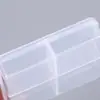 Caja de Joyería Transparente de PP con Cuatro Compartimentos, Caja para Piezas de Anzuelo, Caja de Costura de Papel de 4 Compartimentos, Caja de Almacenamiento y Organización para Empaquetado de Accesorios