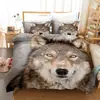 Impresión digital 3D transfronteriza cama tres piezas Kit de patrón de Lobo Amazon AliExpress Wish fabricantes de comercio exterior al por mayor