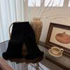 Calça Larga com Forro de Fleece Tianxiaosi 2025 Outono/Inverno Novo Estilo para Meninas, Calça Longa Quente e Confortável com Forro de Fleece Tendência