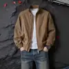 Estilo Minimalista de Moda Casual Juvenil Nuevo Cuello Alto Cremallera Cárdigan Color Sólido Versátil Viaje Diario Chaqueta de Manga Larga