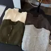 2026 Nuevo Estilo Coreano Color Sólido Moda Cuello Redondo Manga Larga Cardigan de Punto para Mujer Holgado Adelgazante Versátil Top de un Solo Botón