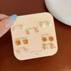 Set de Aretes de Caramelo Marrón Capibara Lindo de Dibujos Animados para Fiesta de Pan para Mujer, Aretes Delicados y Dulces con Aguja de Plata para Usar Toda la Semana