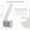 KAPANOU Ganchos Dobles para Abrigos Montados en Pared set de 8, Perchero de Metal Resistente para Baño, Dormitorio, Entrada, Ganchos de Aluminio Versátiles y Decorativos para Colgar Toallas, Sombreros, Bolsos (Gris)