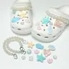 Novos charms de estrela-do-mar e água-viva transparentes para tamancos, fivelas de decoração para sapatos, charms de corrente de contas DIY removíveis