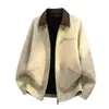 Chaqueta de Cuero PU Vintage para Hombre, Chaqueta de Cuero Corta Ajustada Estilo Air Force, Abrigo de Cuero Estilo Americano Tallas Grandes, Nuevo Modelo Primavera y Otoño