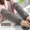 Mangas compridas extras e oversized de algodão puro, mangas protetoras longas de algodão xadrez grosso para trabalhadores de fábrica, adequadas para adultos, homens e mulheres, mangas protetoras de outono e inverno