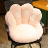 Cojín integrado semicircular con forma de pata de gato, bonito cojín de pata de oso, cojín para asiento de oficina, almohada de cintura, sofá de felpa perezoso