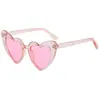 Óculos de sol 2025 amor transfronteiriço protetor solar óculos de coração UV400 óculos de sol de cristal com glitter óculos de sol femininos ÓCULOS DE SOL