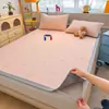 Juego de tres piezas de alfombrilla de seda helada de enfriamiento de dibujos animados clase A para verano, dormitorio de estudiante, alfombrilla suave con aire acondicionado, lavable a máquina 1
