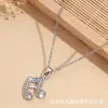 Versão Coreana Moda Simples Mini Colar de Nota Musical Personalidade Versátil Ins Estilo Minimalista Joia Pingente