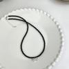 Collar de ágata de plata esterlina S925 para mujer, colgante de lazo de alta gama, accesorios de cadena de lana, joyería de plata transfronteriza, nuevo