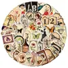 50 Adesivos Graffiti Retro Desbotados para Caderno DIY, Capa de Celular, Mala, Adesivos Impermeáveis Criativos Transfronteiriços