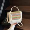 Bolsa Tecida Arco-Íris Transfronteiriça para Mulheres Verão 2026 Nova Bolsa Casual de Ombro Bolsa de Praia à Beira-Mar Bolsa de Ombro Bolsa Transversal