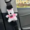 Almofada Fofa para Assento de Carro de Filhote Outono e Inverno Pelúcia Quente Antiderrapante Capa de Assento Desenho Animado Criativo Almofada para Assento de Carro