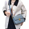 Bolsa Tofu Feminina 2025 Nova Primavera e Verão Textura de Alta Qualidade Estilo Ocidental Couro Genuíno Couro Bovino Bolsa Feminina Ombro Transversal Pequena Quadrada