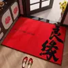 Felpudo Rojo Festivo y Elegante para Recibidor, Uso en Casa Nueva, Puerta de Entrada, Resistente a la Suciedad, Fácil de Limpiar, Felpudo