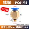 Conector rápido para tubería de gas, conector rápido neumático, fuente de aire, rosca PC8-02, paso recto PC 10-03/12/6/4/M5
